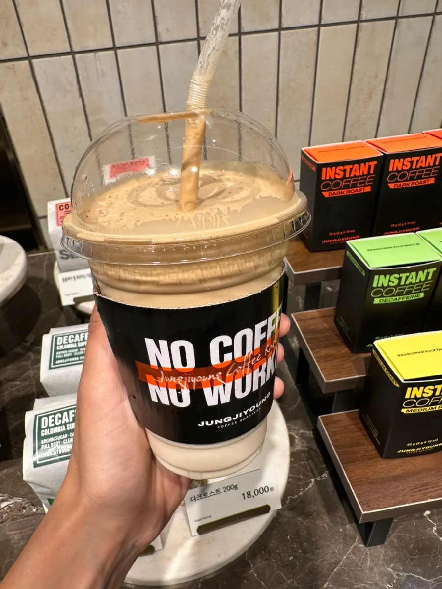 Sign announcing 20% off coffee for food court customers