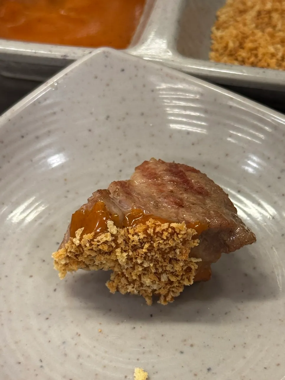 Pork neck wrap and side dishes
