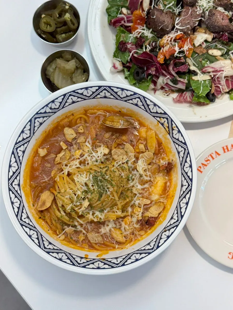 매콤한 해산물 해장 토마토파스타