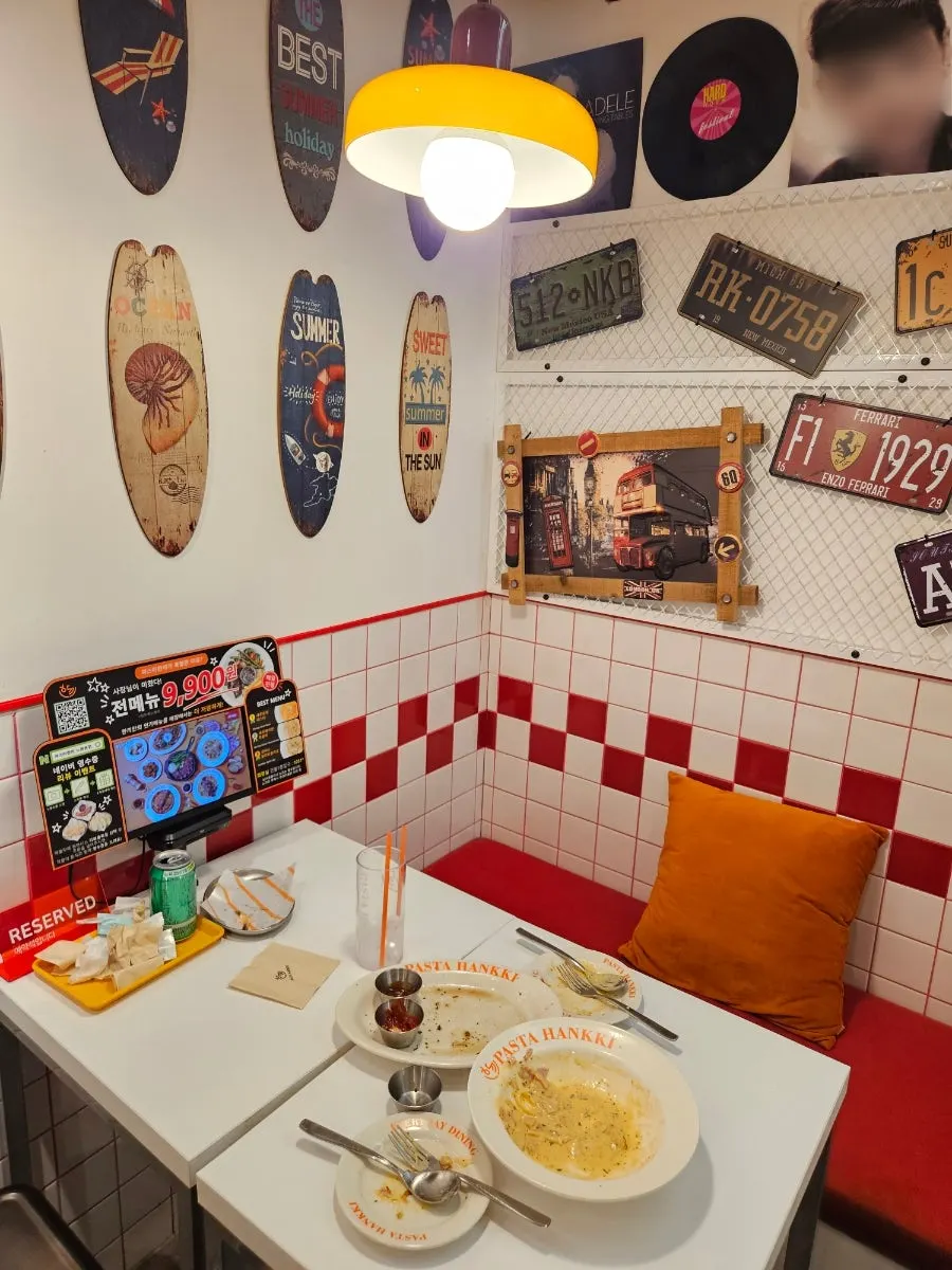 Decor pieces placed throughout the restaurant
