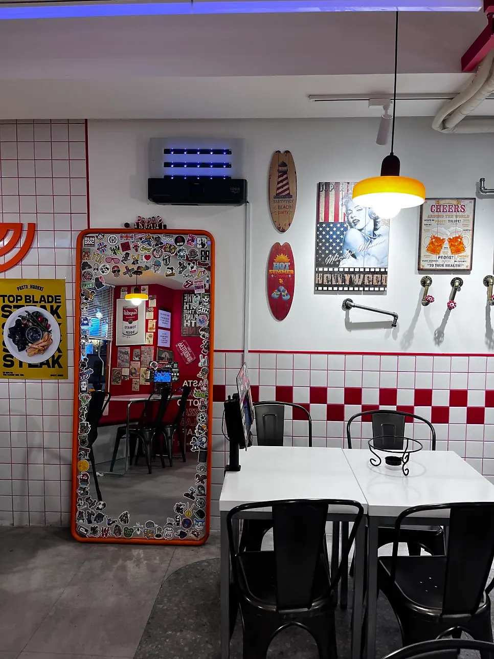 Interior view of an affordable pasta restaurant in Nowon