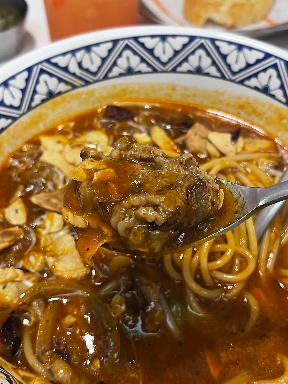 Tomato hangover pasta in a deep bowl