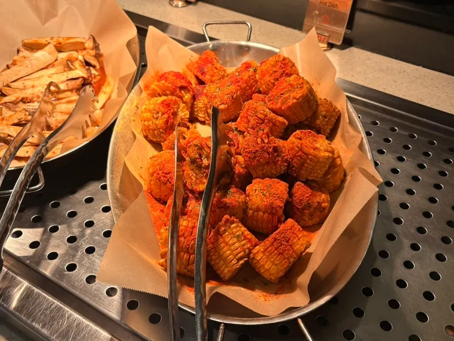 Fried food selection at the fried food counter