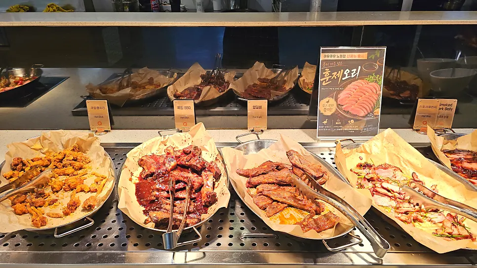 Barbecue and hot food corner