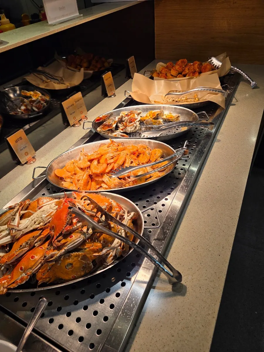 Sushi corner with a wide variety of choices