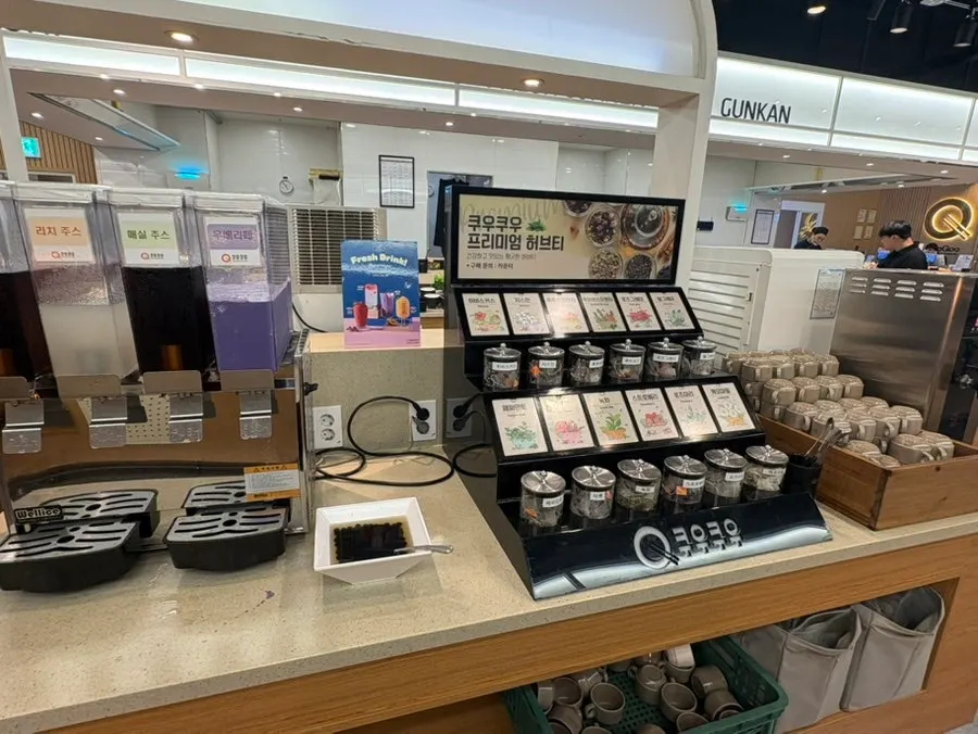 Buffet station with a variety of dishes