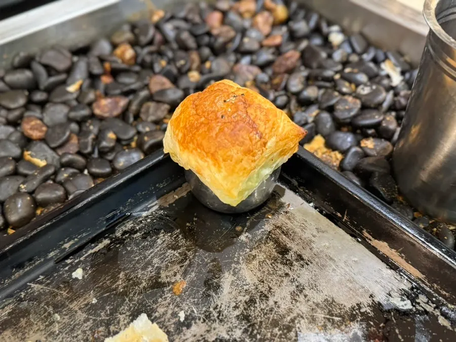 Pizza, soup, and fried-food selection