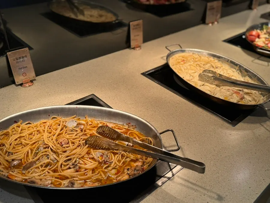 A variety of pasta dishes