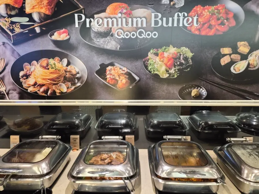 Flounder, salmon, and sweet shrimp sushi station