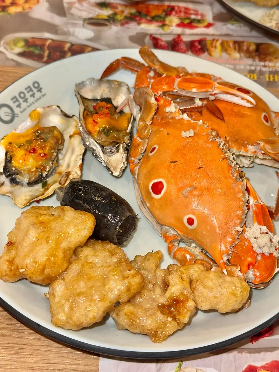 Shrimp peeled for a younger sibling and a meal plate