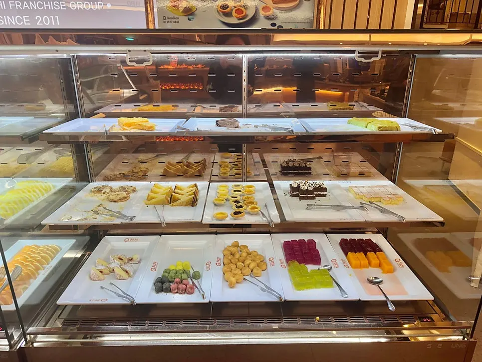 Waffle and dessert selection