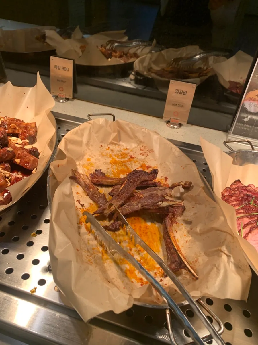 Lamb chops and LA galbi from the meat corner