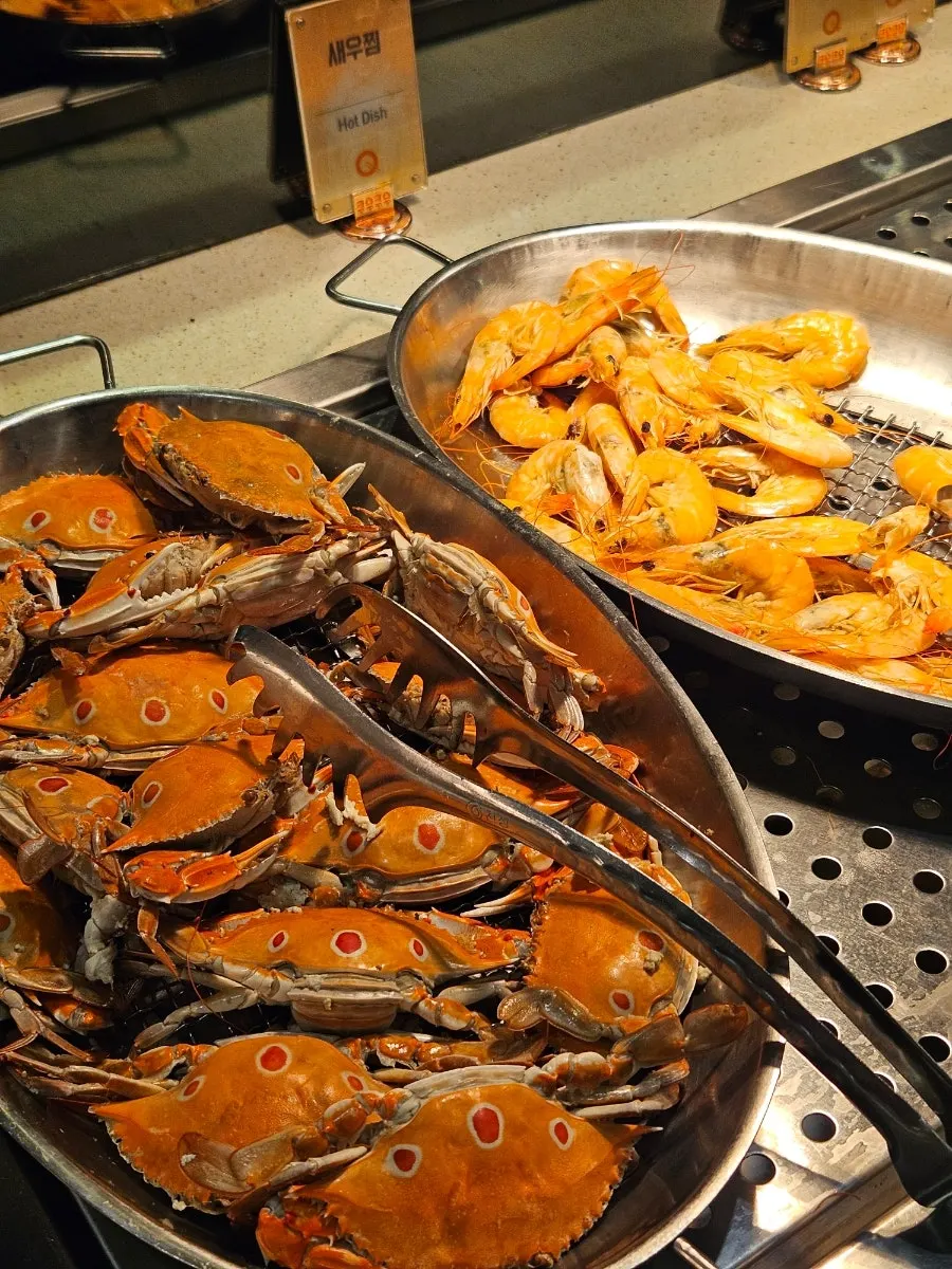 Steamed crab and seafood corner at Kuu Kuu Nowon Branch
