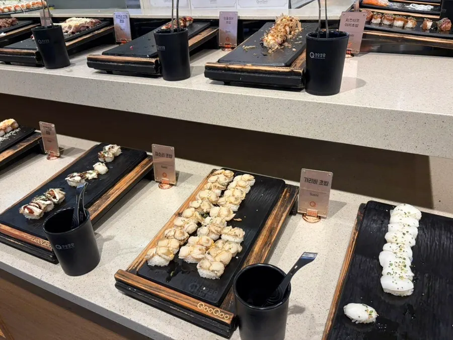 Shrimp sushi made with botan shrimp
