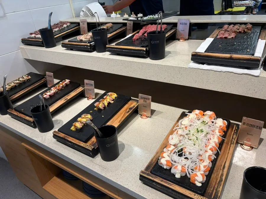 Shrimp sushi made with botan shrimp