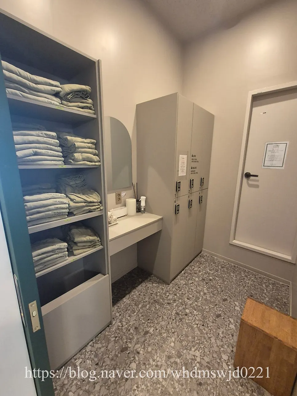 Interior of the dressing room for changing clothes