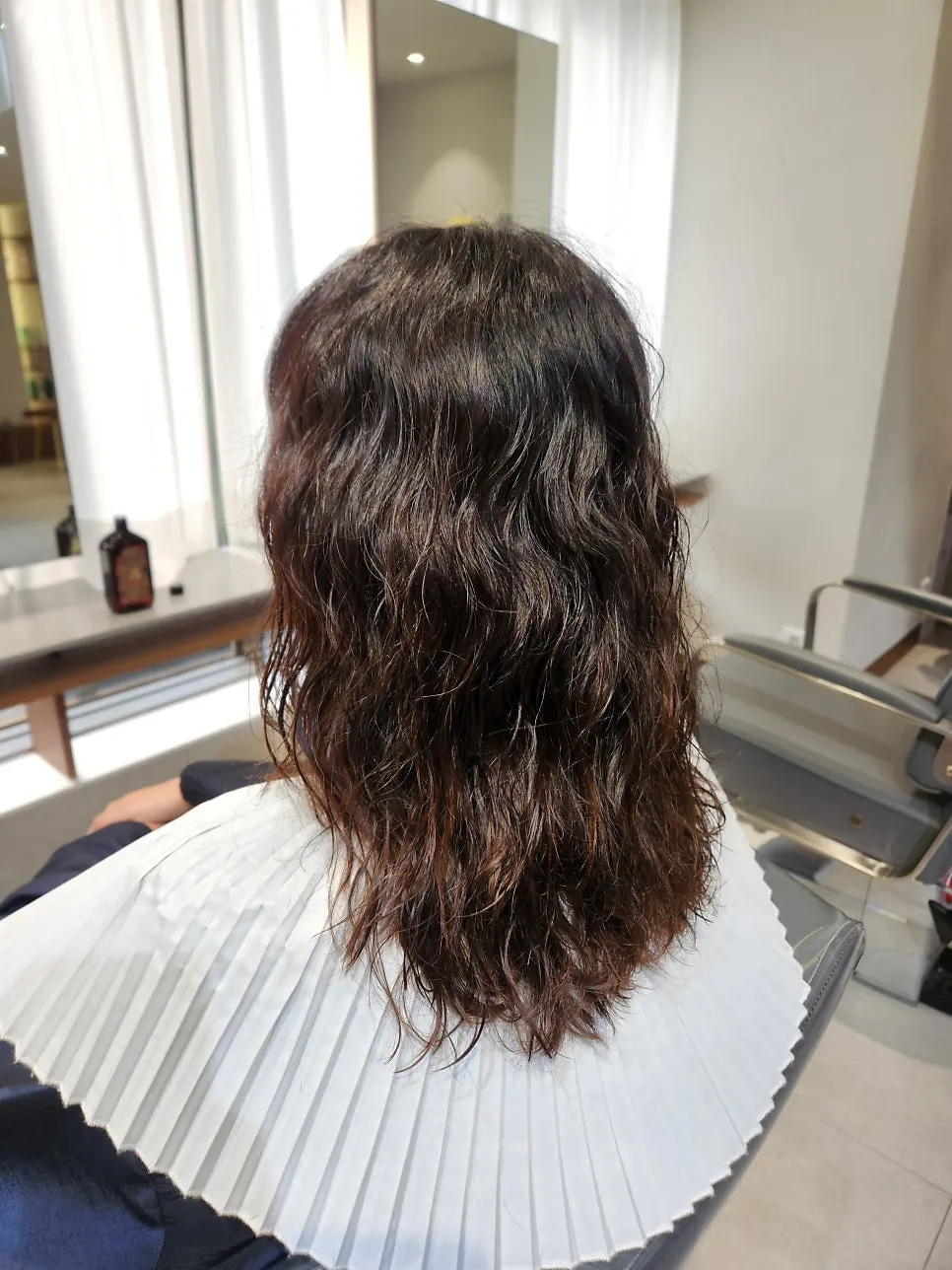 Drying and styling method after a wave perm