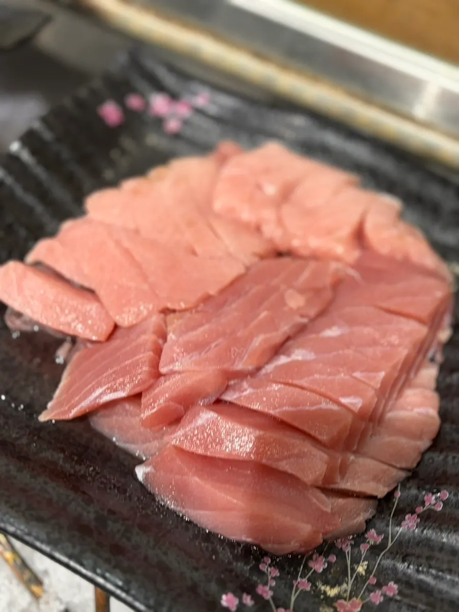 Fresh salmon sashimi and tuna in the Fresh Zone