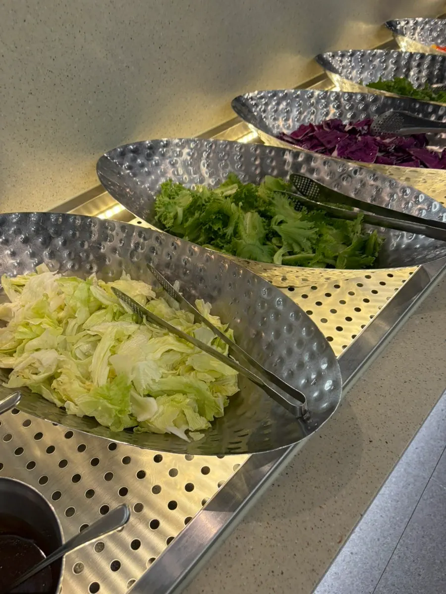 Buffet station with Chinese dishes