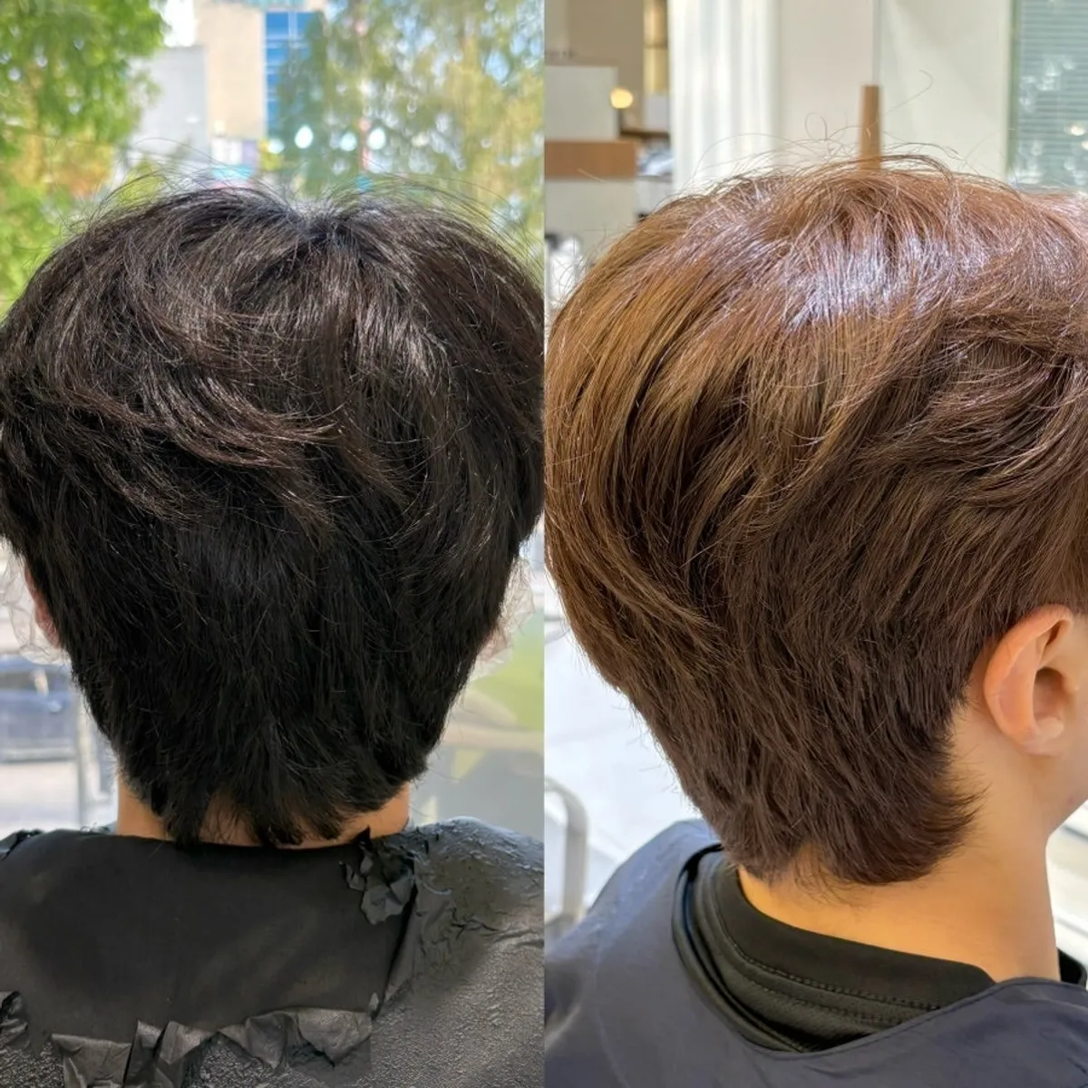 Bright brown hair after dye at Yeum Hair Nowon District Office branch