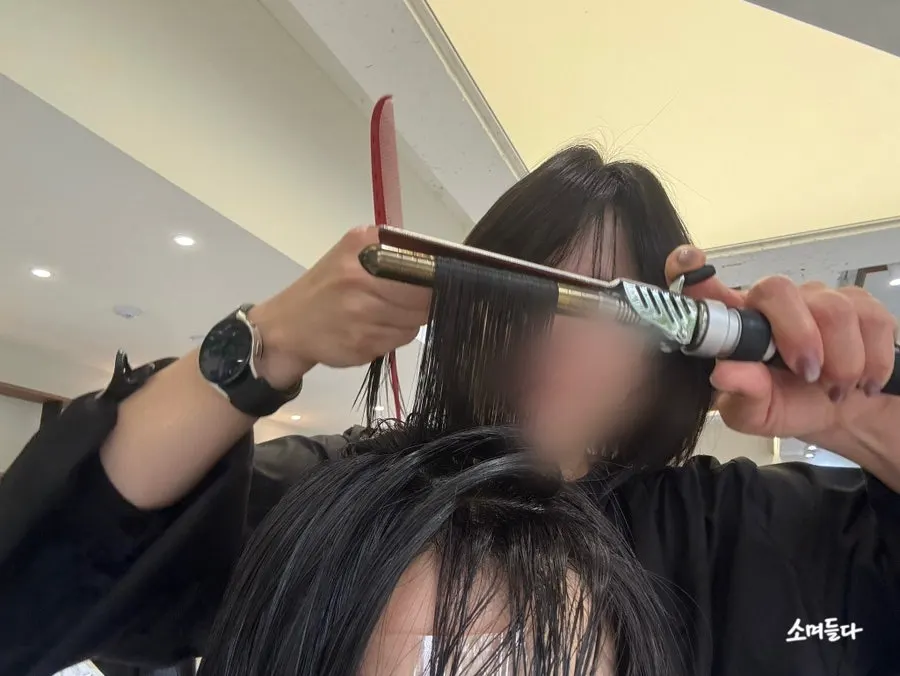 Cutting after the shampoo