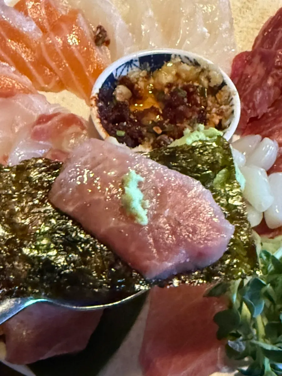 Nuridam's well-marbled tuna sashimi