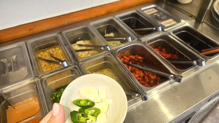 A warm bowl of seaweed soup