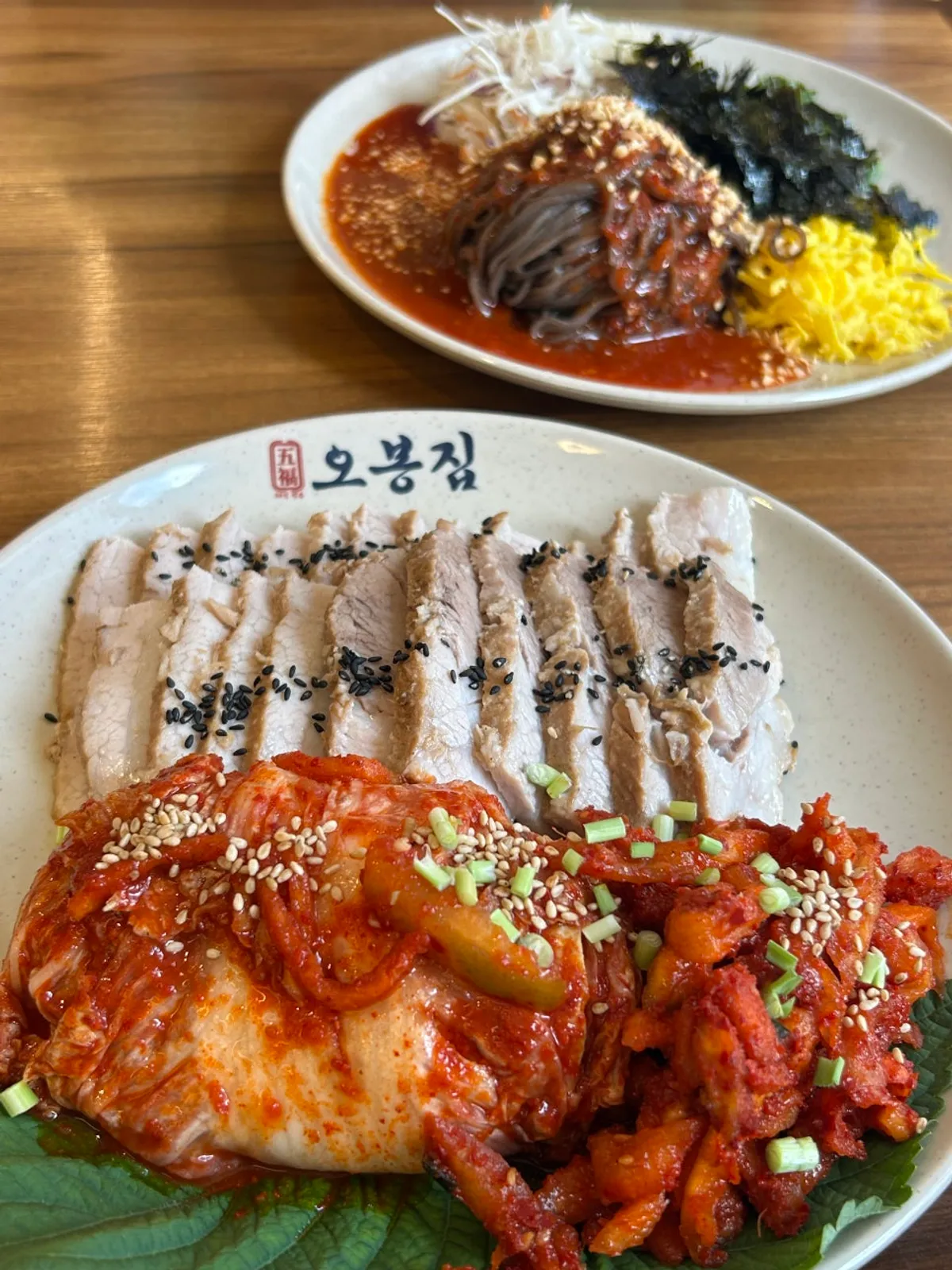 The Obong Special with fire-grilled octopus, pork belly bossam, and buckwheat noodles