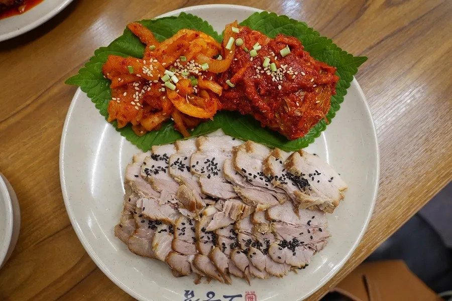 Obong bossam with a good ratio of lean meat to fat