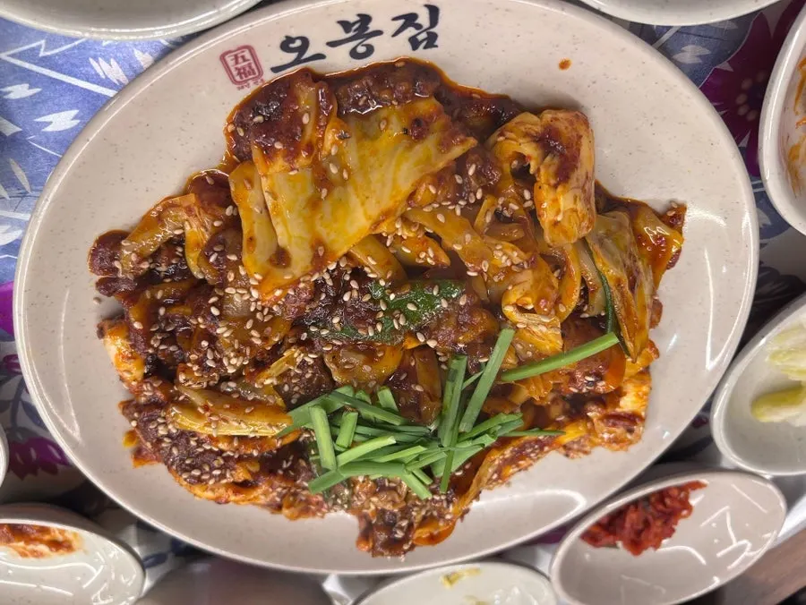 Spicy fire-grilled squid-pork stir-fry