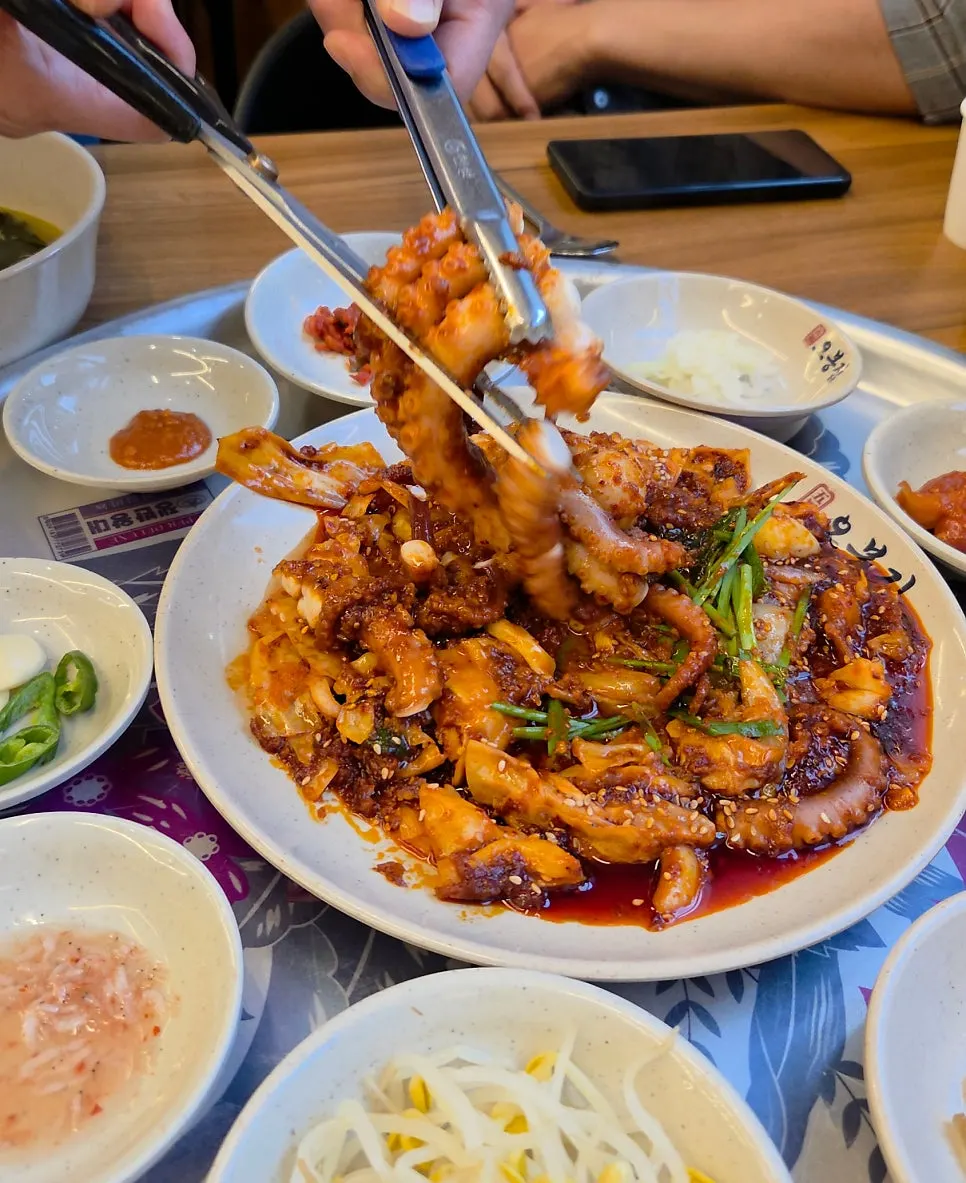 Octopus stir-fry made with two large octopuses