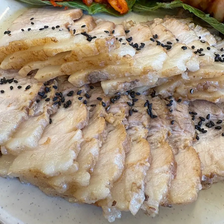 Bossam meat with a good ratio of lean meat to fat