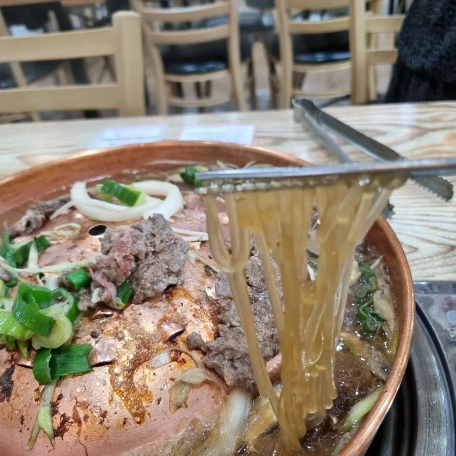 육수에 간이 밴 당면