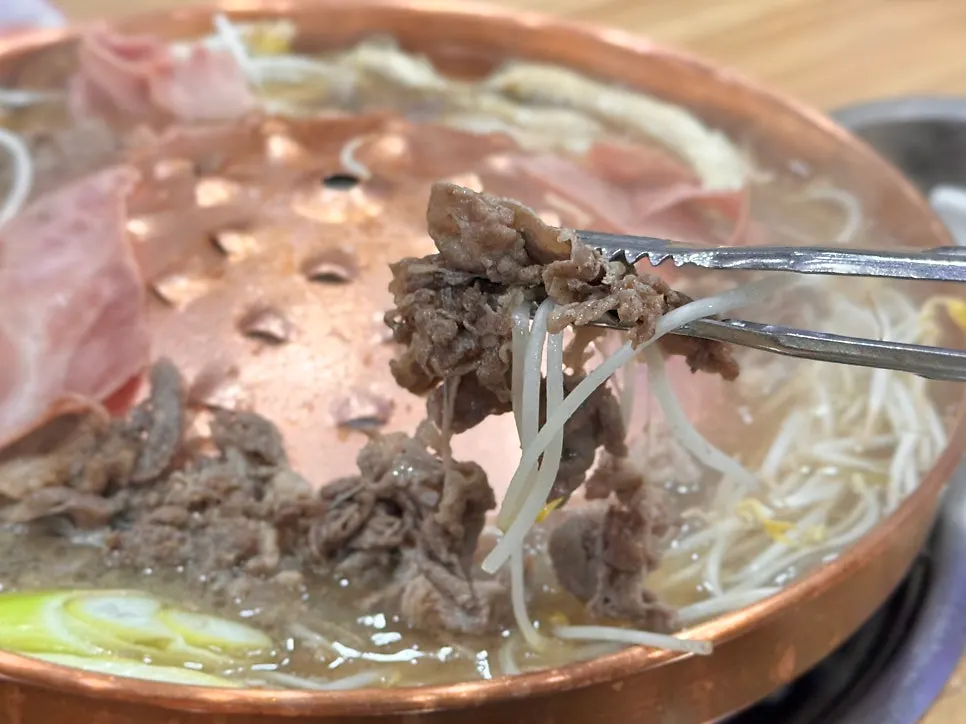 Beef bulgogi in sanghwang mushroom and shiitake broth