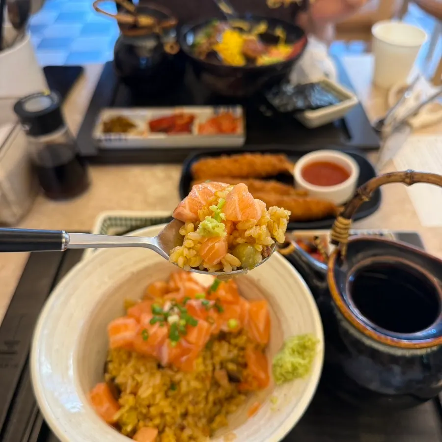 Close-up of kelp-cured salmon