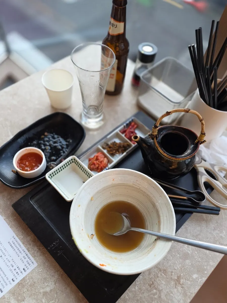 Finished set meal at Ochaya