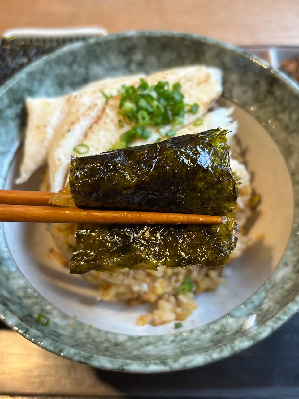 Nutty-rice-style rice used in the ochazuke