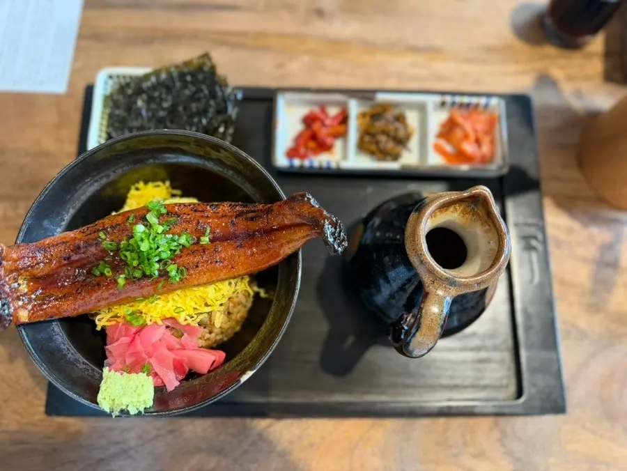 Two bowls of ochazuke served at Ochaya