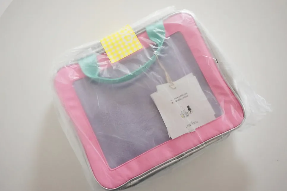Eco bag included with wash bag packaging