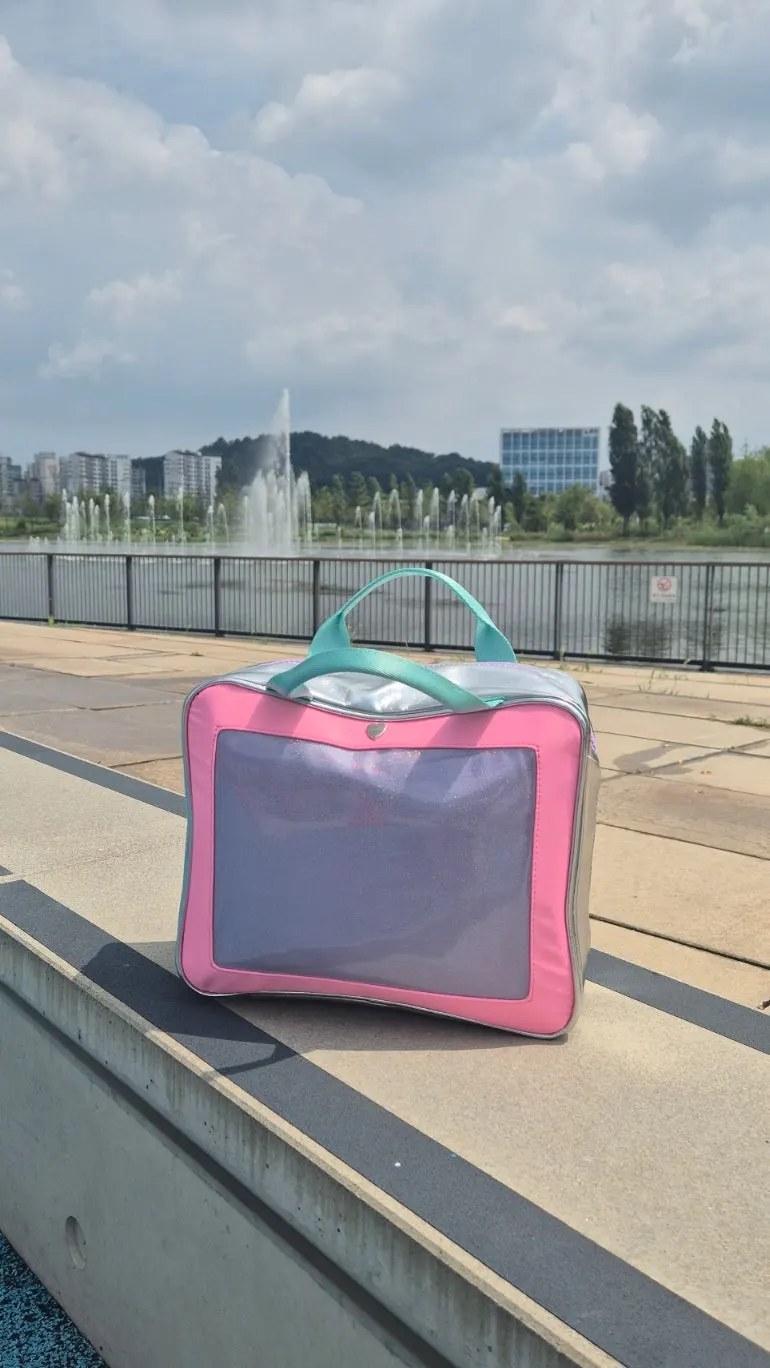 Wash bag side zipper