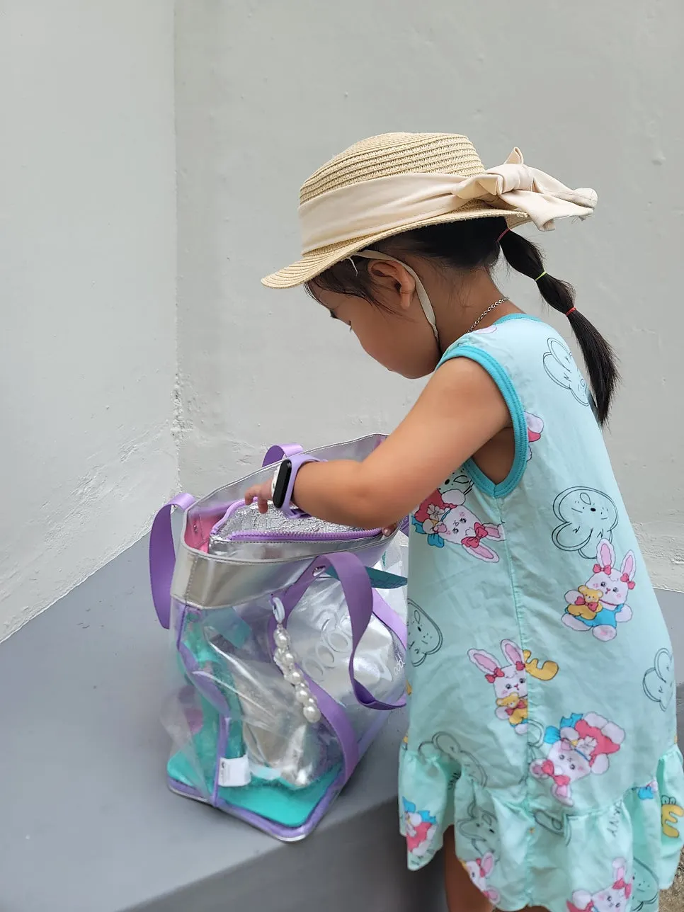 Beach bag with an insulated inner bag