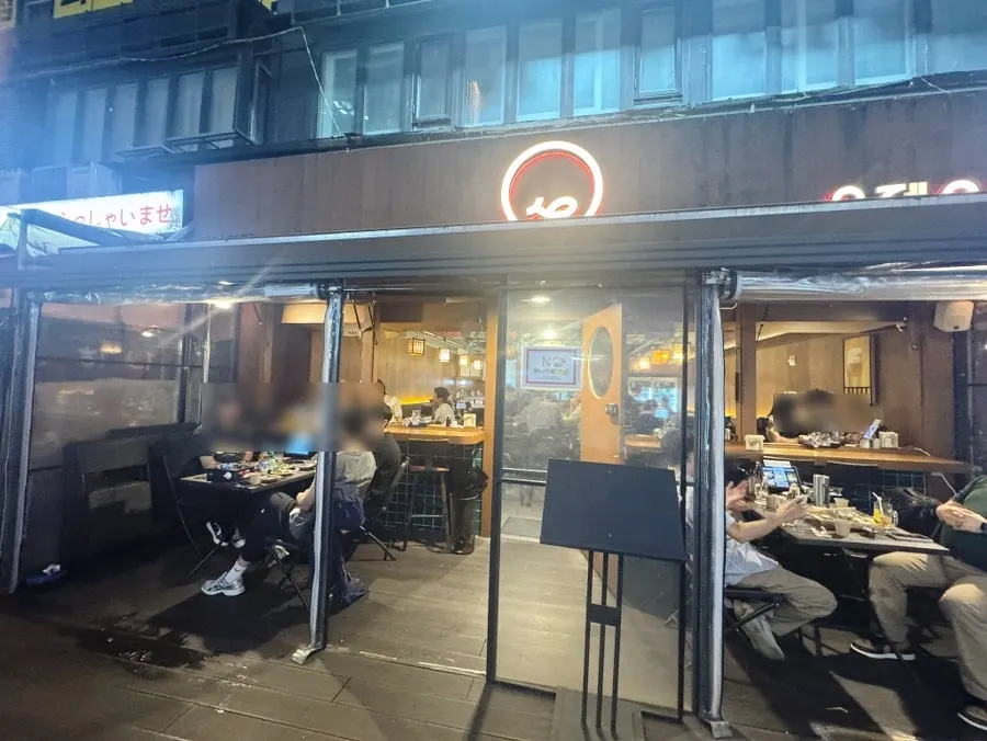 Full view of the oden bar exterior with Japanese atmosphere