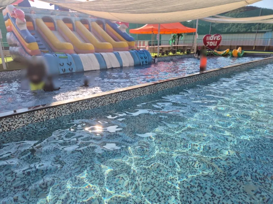 Children playing in water