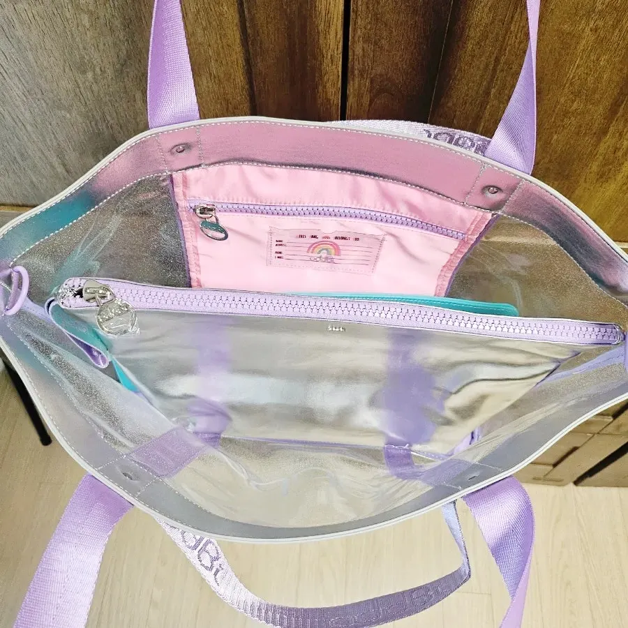 반짝이는 실버 색상 이너백