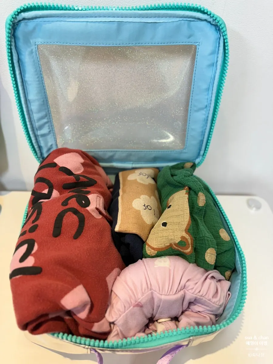 여행 짐 정리에 사용하는 파우치
