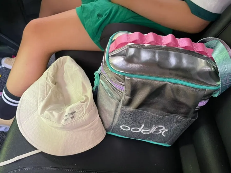 Mini insulated bag worn on the shoulder
