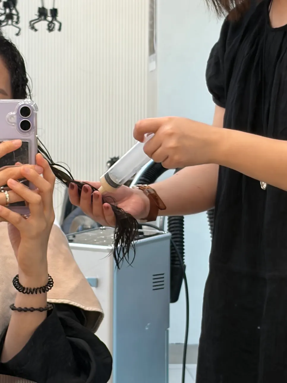 Step 1 moisture treatment of the Luminous Clinic