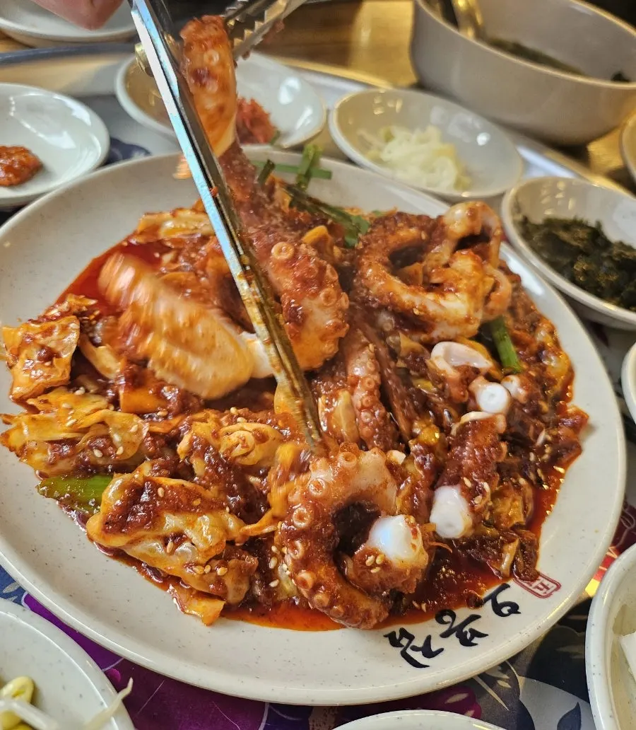 A single piece of springy octopus