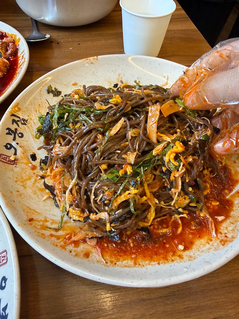Plate near the end of the obong special meal
