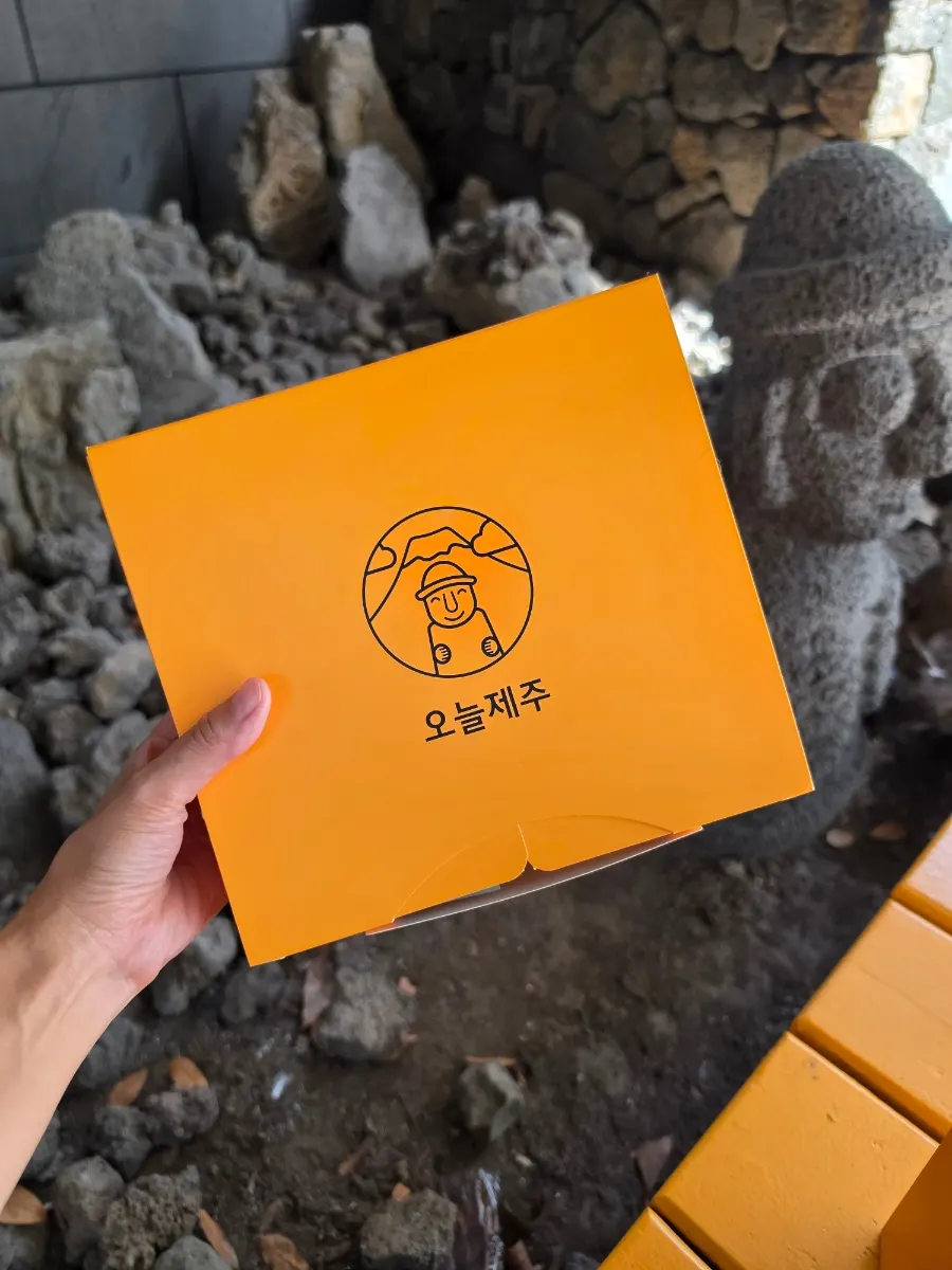 Orange Today Jeju shopping bag printed with the brand character